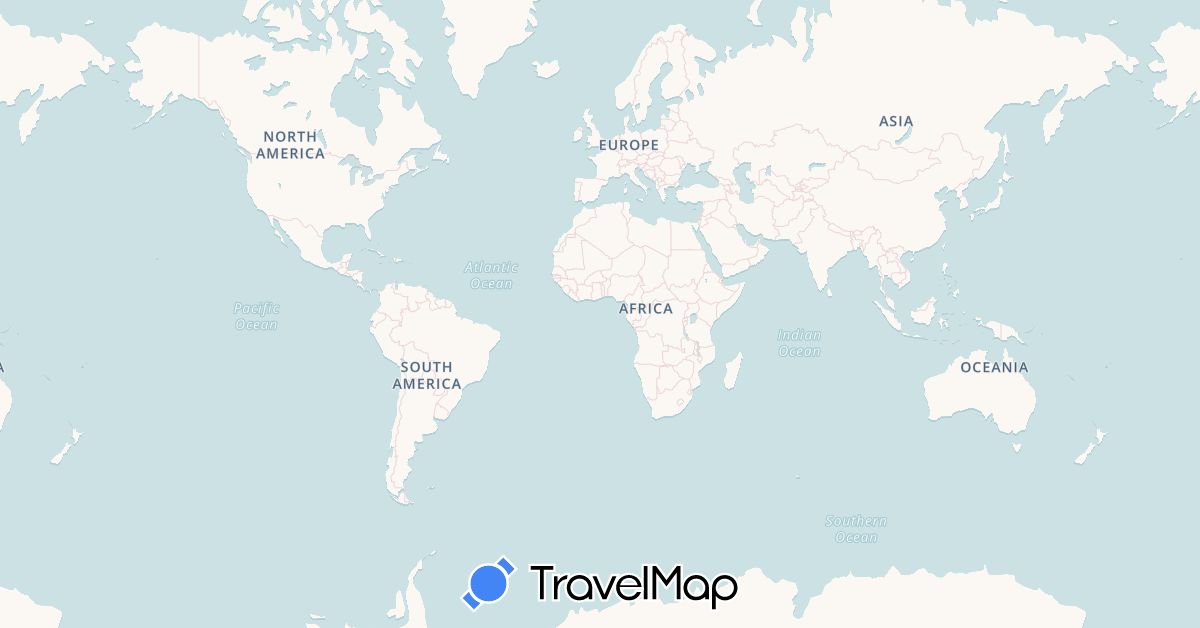 TravelMap itinerary: driving in Belize (North America)